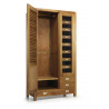 Armoire Bois Bronze Marron 105x55x200cm