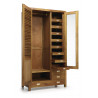 Armoire Bois Bronze Marron 105x55x200cm