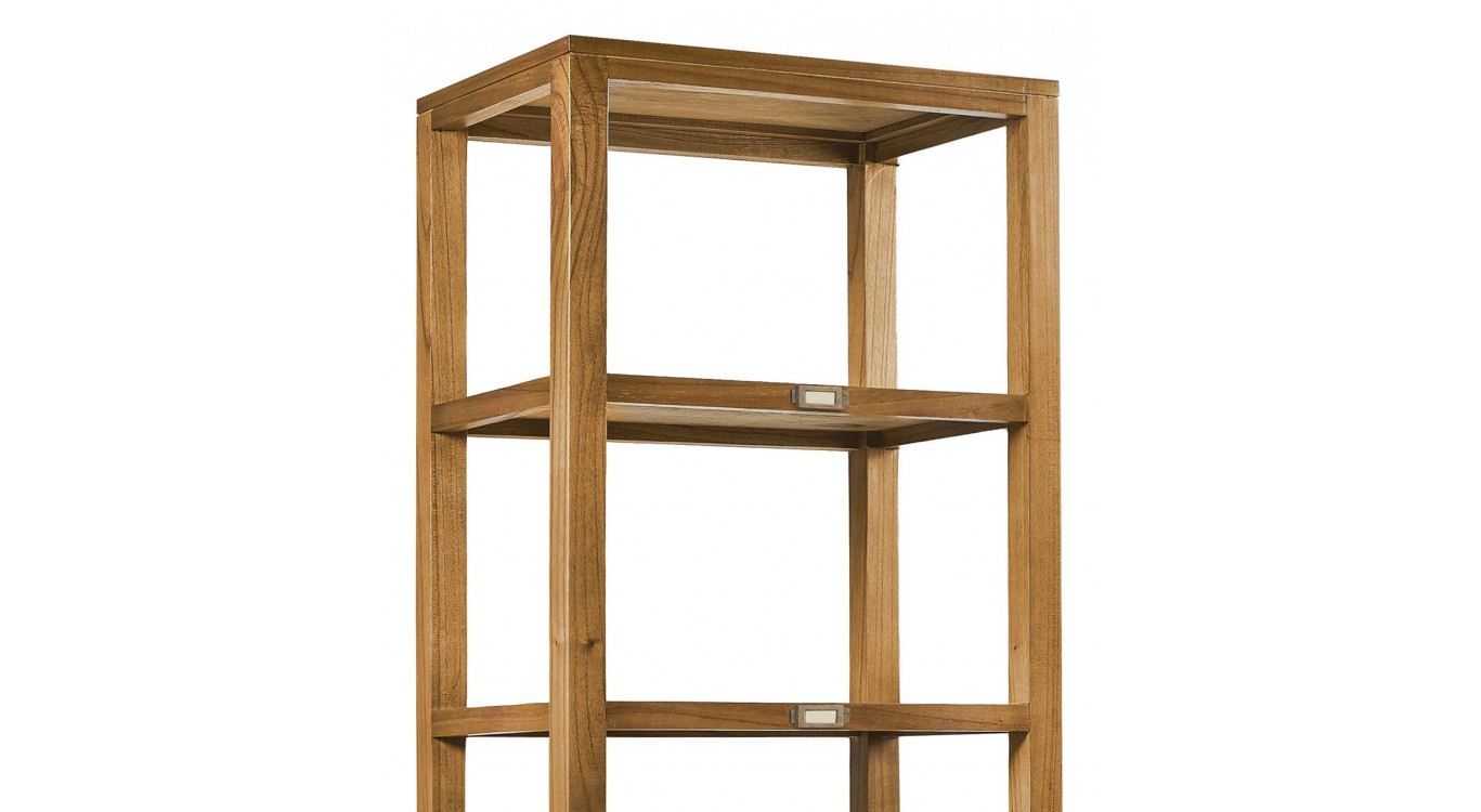 Bücherregal mit 2 Schubladen Holz Bronze Braun 60x40x190cm