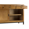 Truhe 3 Schubladen Holz Bronze Braun 180x45x90cm