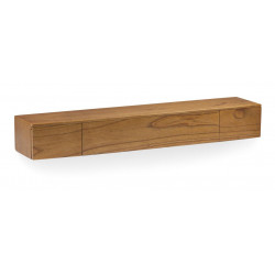 Regal mit 3 Schubladen Holz Braun 100x20x14cm