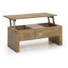 Couchtisch 2 Schubladen Holz Bronze Braun 110x55x45cm