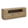 Meuble TV 5 Tiroirs Bois Bronze Marron 160x40x59cm