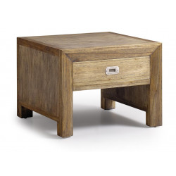 Couchtisch 1 Schublade Holz Bronze Braun 60x60x45cm