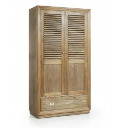 Armoire 7 Tiroirs Bois Bronze Marron 108x50x200cm