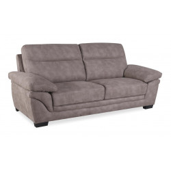 Polyestersofa Grau 225x95x98cm