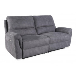 Polyestersofa Grau 208x93x100cm