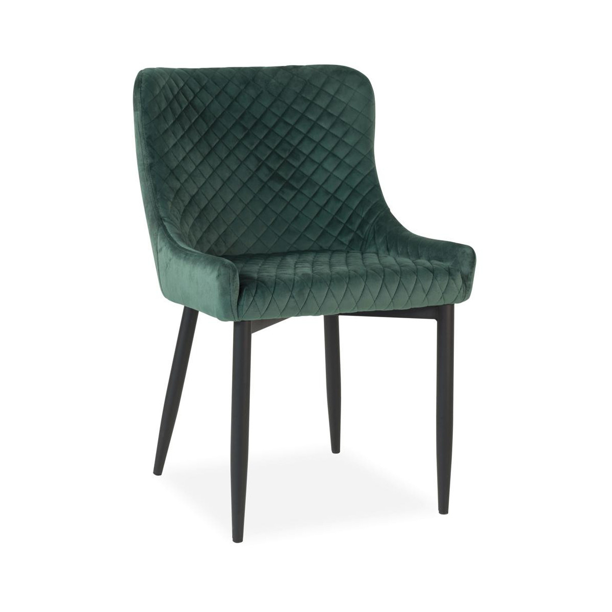 Chaise Polyester Métal Vert 52x62x82cm