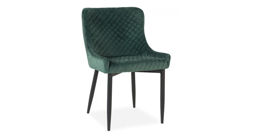 Chaise Polyester Métal Vert 52x62x82cm