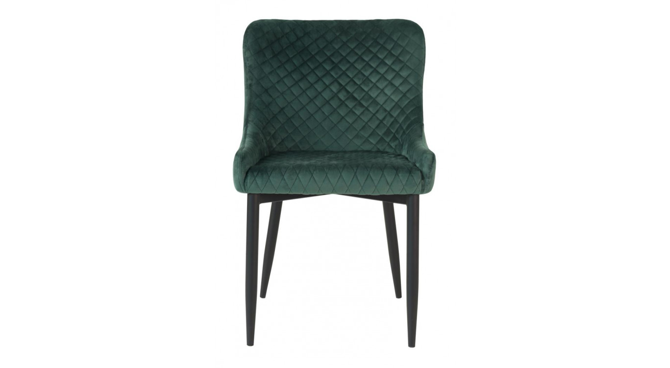 Chaise Polyester Métal Vert 52x62x82cm