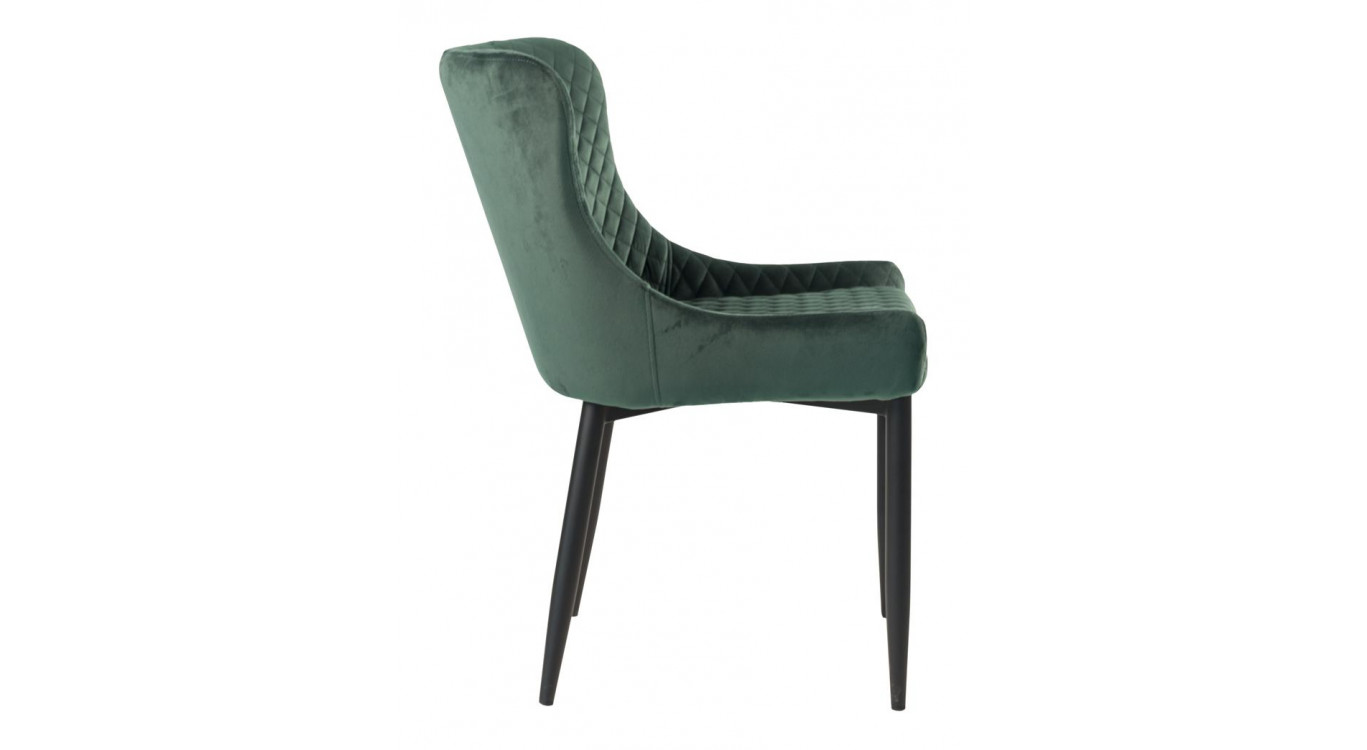 Chaise Polyester Métal Vert 52x62x82cm