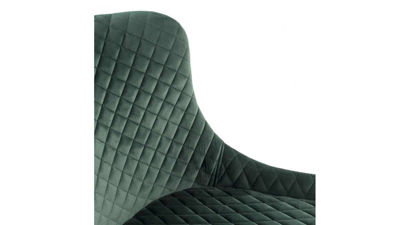 Chaise Polyester Métal Vert 52x62x82cm