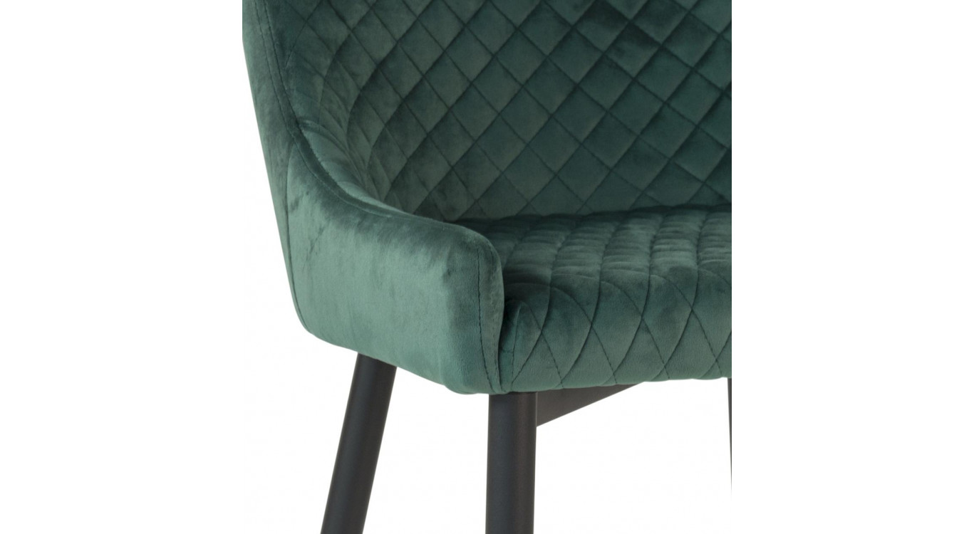 Chaise Polyester Métal Vert 52x62x82cm