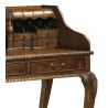 Bureau 10 Tiroirs Bois Bronze Marron 105x65x107cm