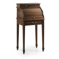 Bureau 5 Tiroirs Bois Bronze Marron 55x45x110cm