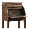 Bureau 5 Tiroirs Bois Bronze Marron 55x45x110cm