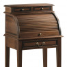 Bureau 5 Tiroirs Bois Bronze Marron 55x45x110cm