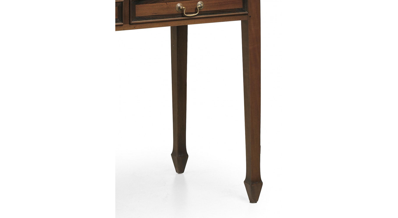 Bureau 10 Tiroirs Bois Bronze Marron 103x57x115cm