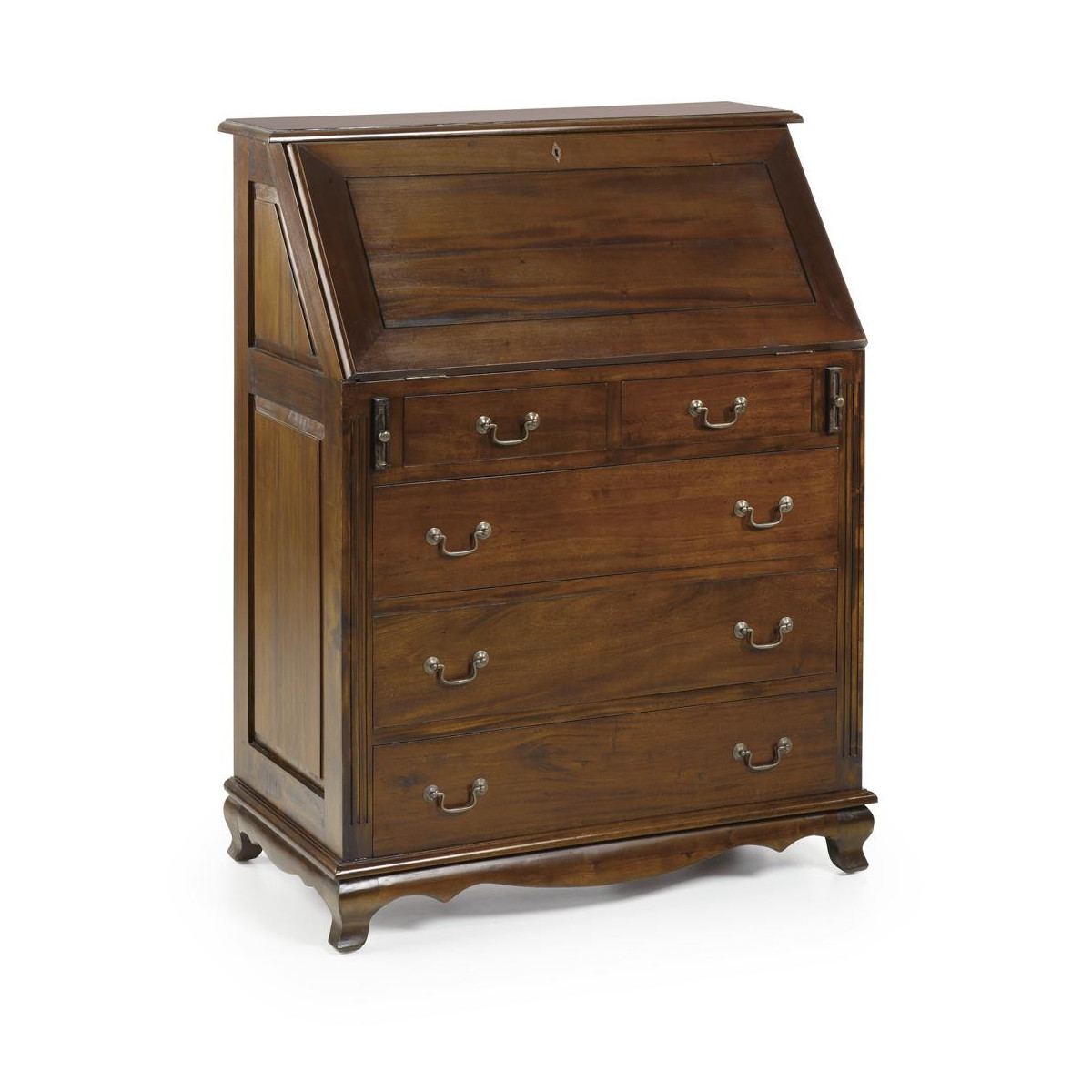 Commode 8 Tiroirs Bois Bronze Marron 90x48x113cm