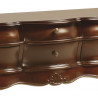 Console 6 Tiroirs Bois Bronze Marron 108x40x78cm