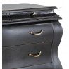 Commode 4 Tiroirs Bois Bronze Noir 110x55x80cm