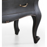 Commode 4 Tiroirs Bois Bronze Noir 110x55x80cm