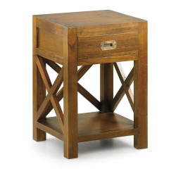 Nachttisch 1 Schublade Holz Bronze Braun 40x40x60cm