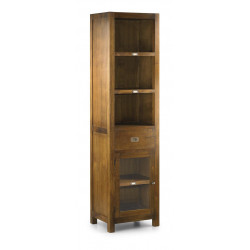 Bücherregal 1 Schublade Holz Bronze Braun 50x40x190cm