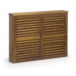 Cache-Radiateur Bois Marron 100x17x75cm