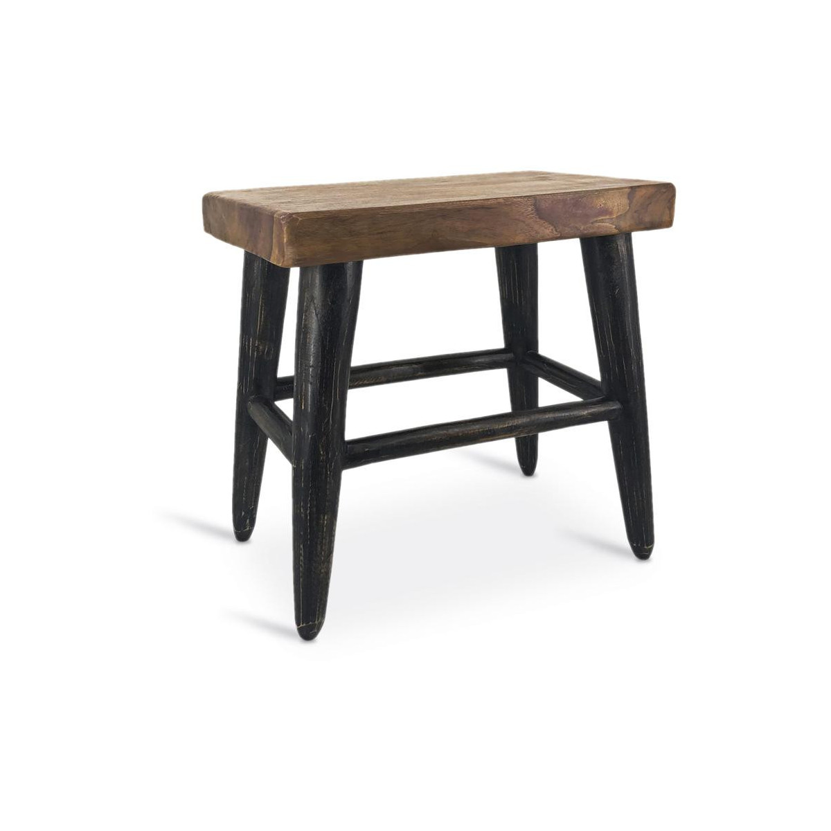 Tabouret Bois Marron 45x27x45cm