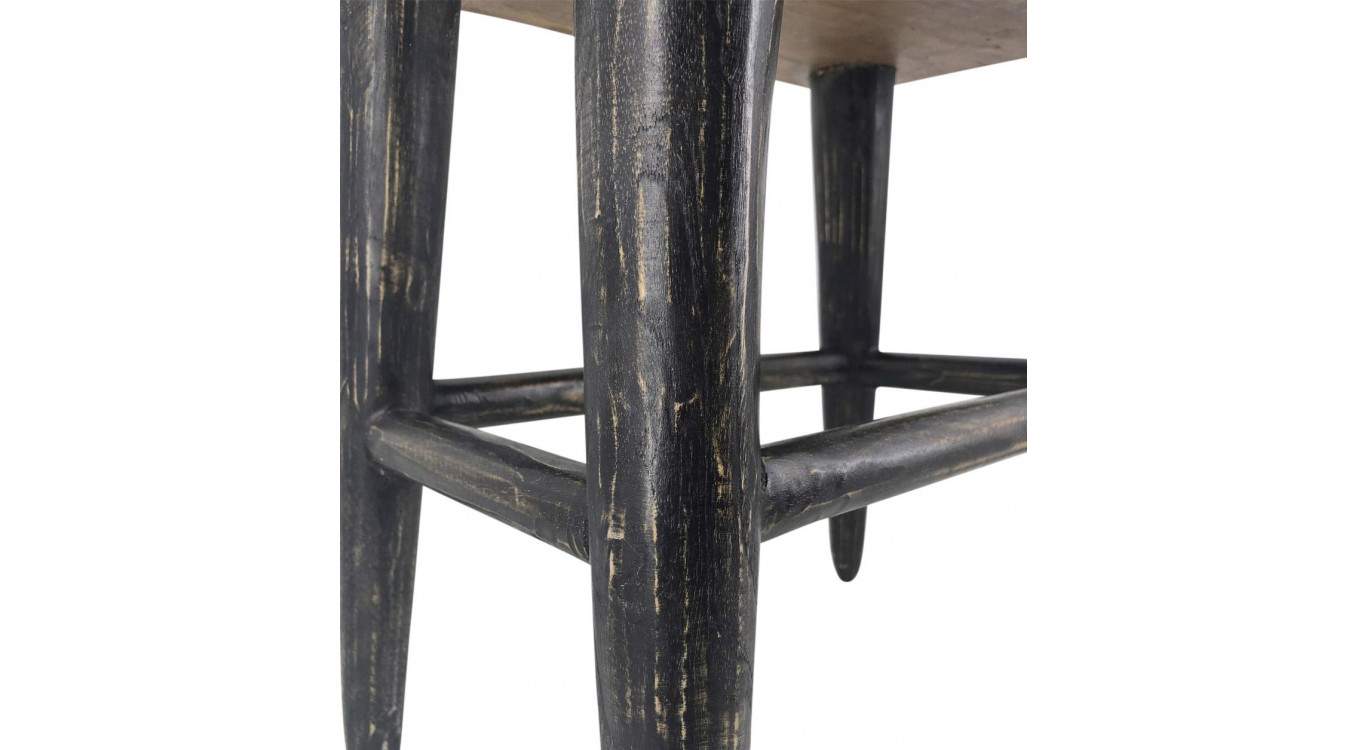 Tabouret Bois Marron 45x27x45cm