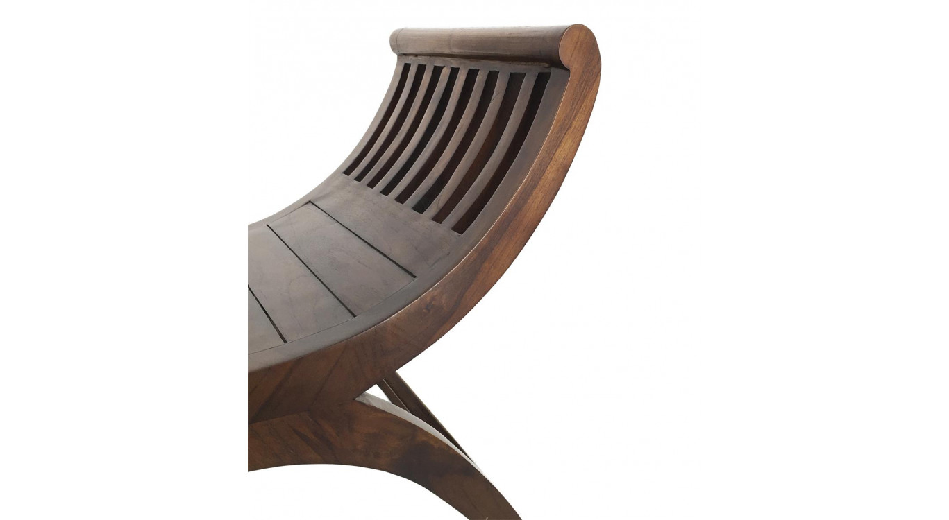 Banc 1 Place Bois Marron 62x35x59cm