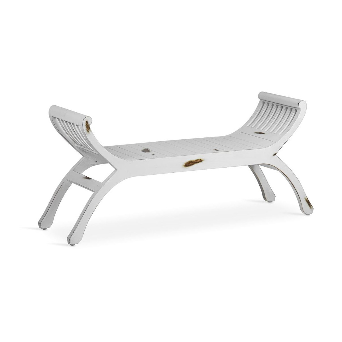 Banc 2 Places Bois Blanc 120x37x60cm