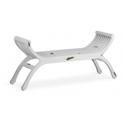 Banc 2 Places Bois Blanc 120x37x60cm