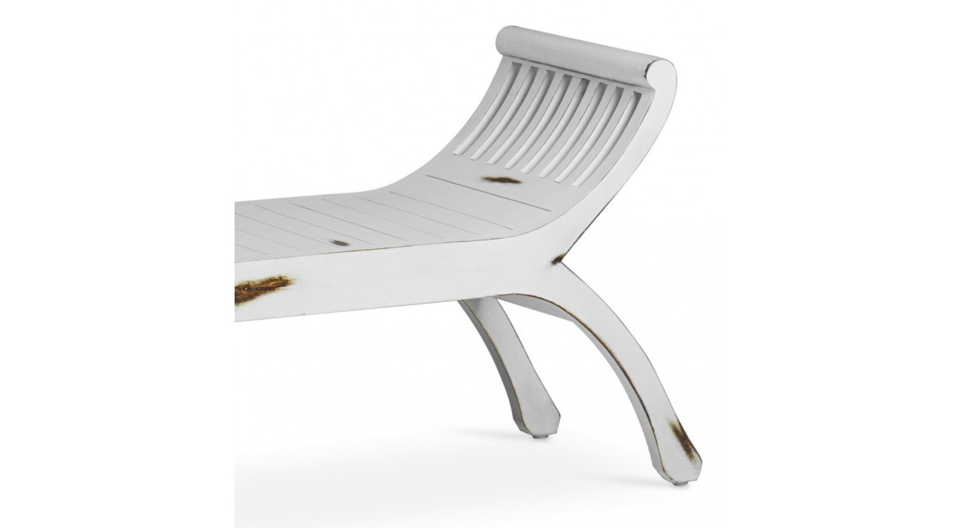 Banc 2 Places Bois Blanc 120x37x60cm