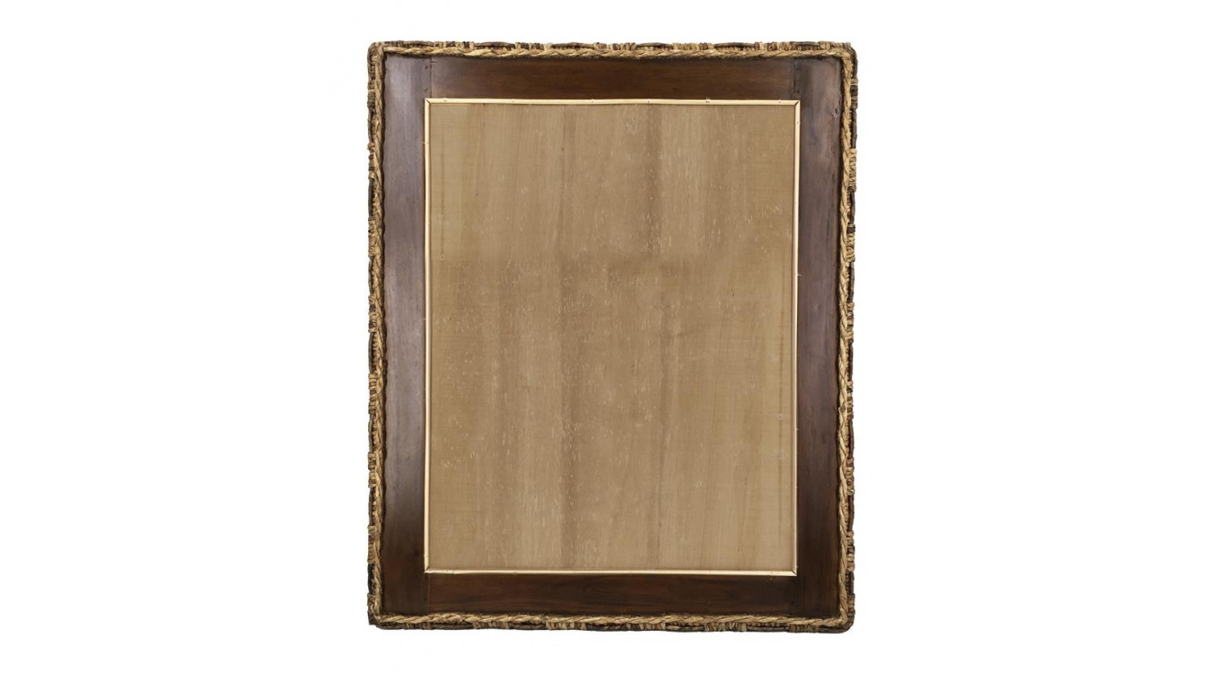 Miroir Rotin Marron 80x7x100cm