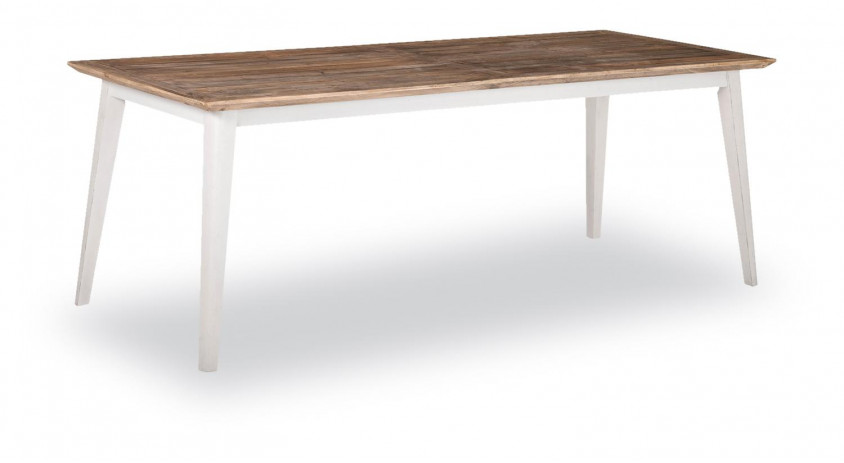 Table à Manger Bois Blanc 210x90x77cm