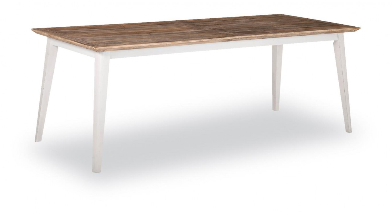 Table à Manger Bois Blanc 210x90x77cm