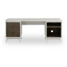 Bureau 2 Tiroirs Bois Blanc 182x70x72cm