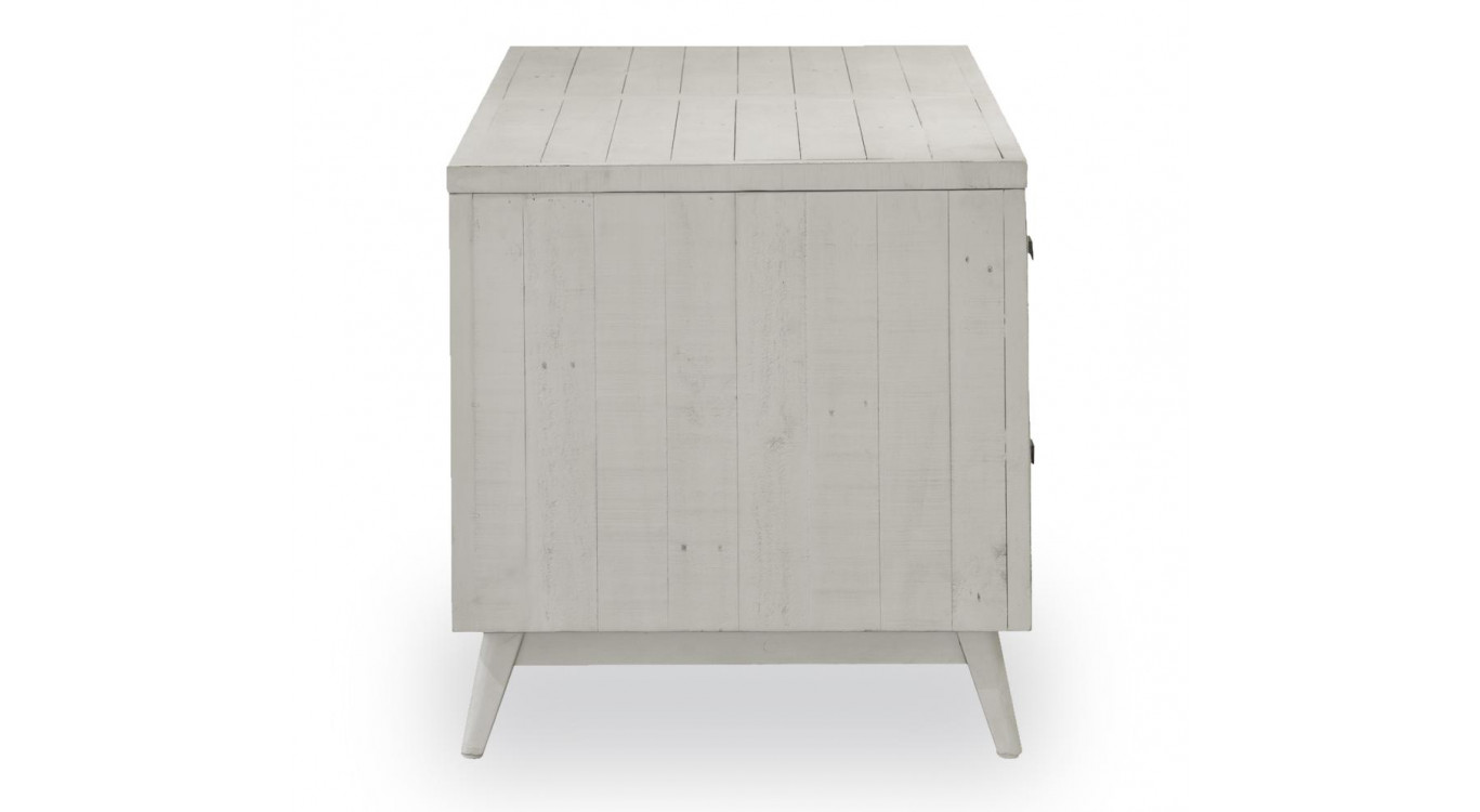 Bureau 2 Tiroirs Bois Blanc 182x70x72cm