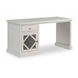 Bureau 1 Tiroir Bois Blanc 152.5x62.5x78.5cm