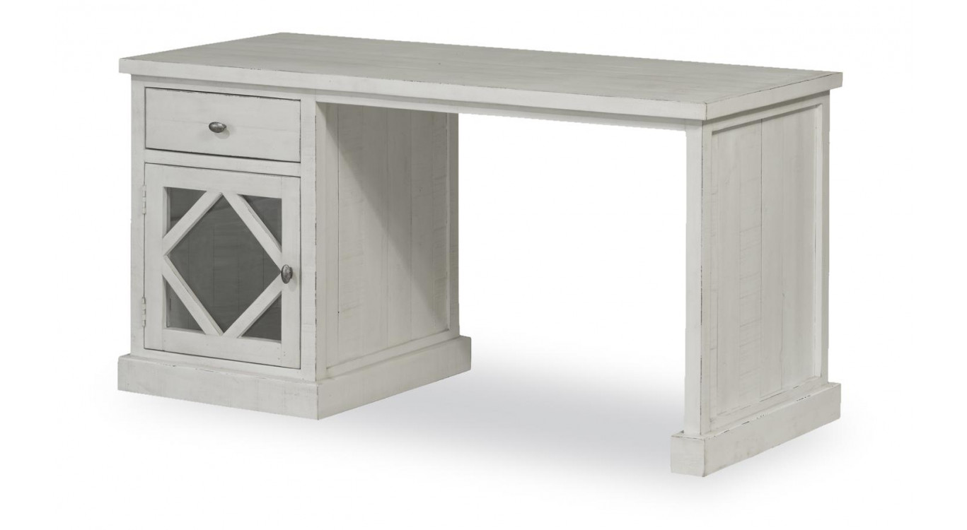 Bureau 1 Tiroir Bois Blanc 152.5x62.5x78.5cm