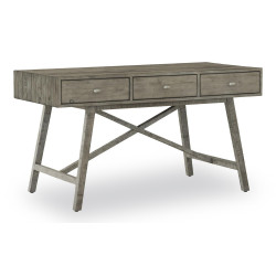 Console 3 Tiroirs Bois Gris 142.5x78.5x29.5cm