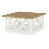 Table Basse Bois Blanc 100x100x45cm