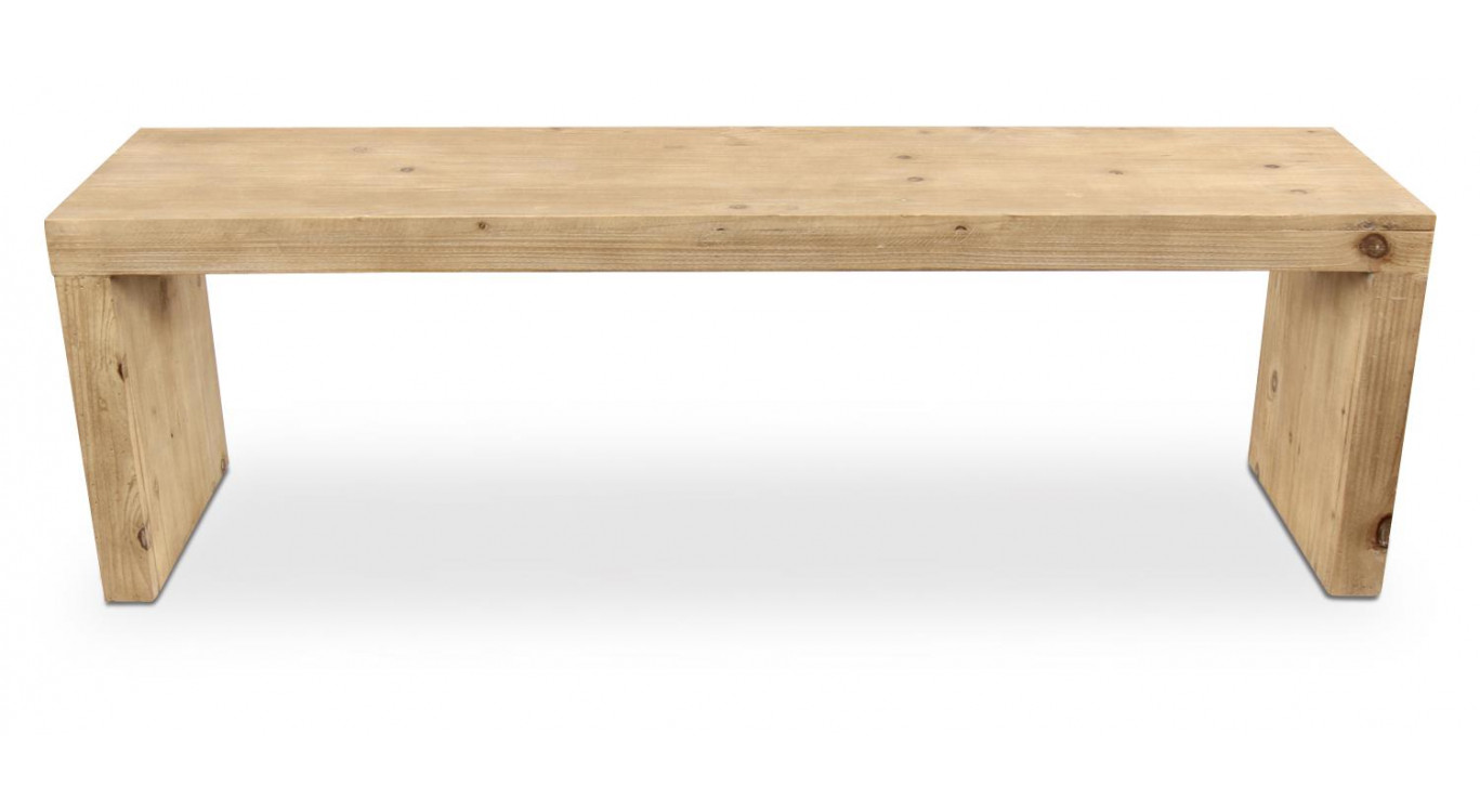 Banc Bois Naturel 140x35x44cm