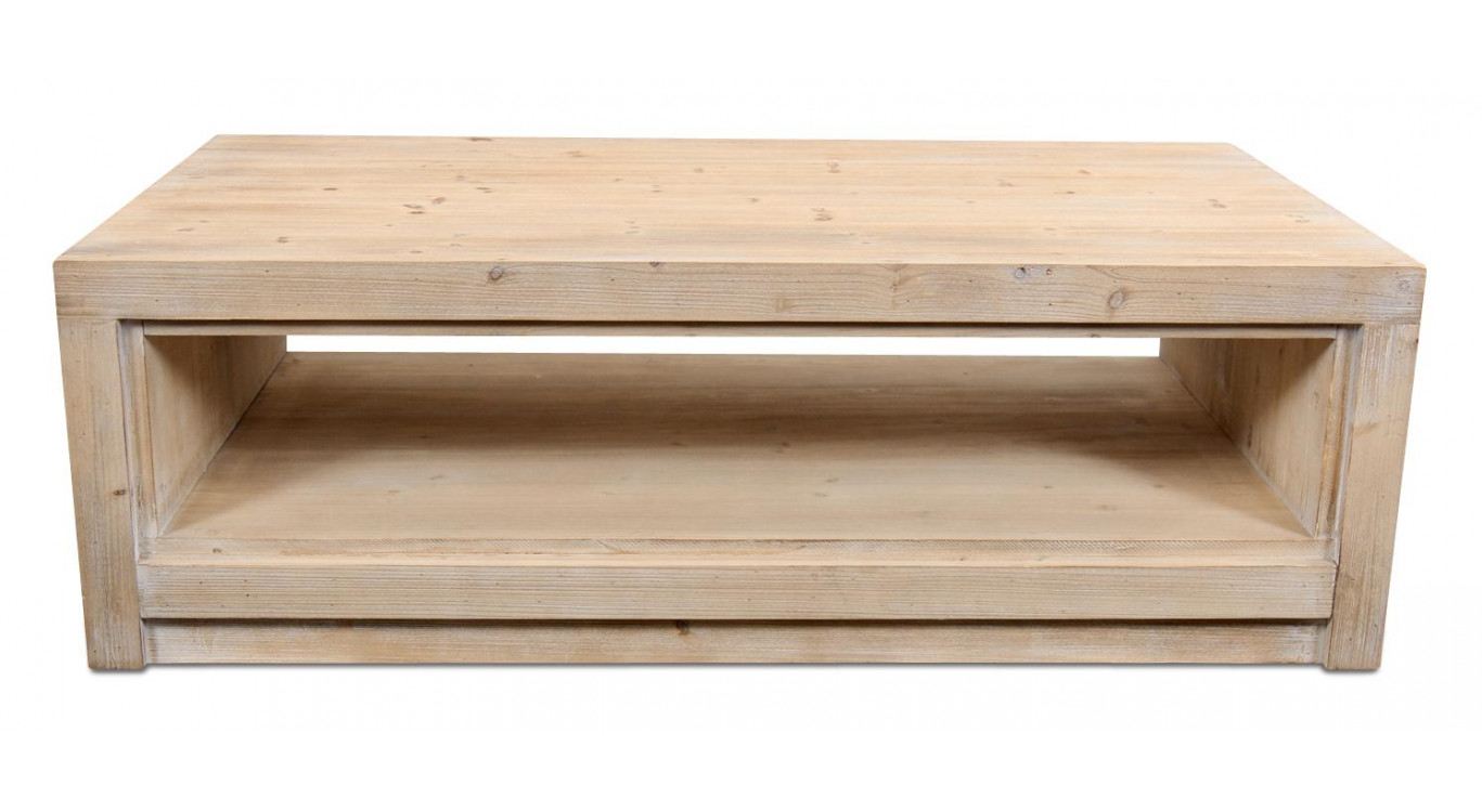 Table Basse Bois Naturel 136x80x44cm