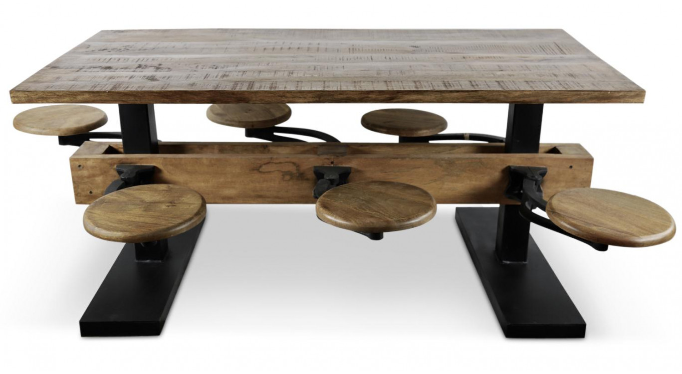 Table à Manger Bois Marron 180x90x82cm