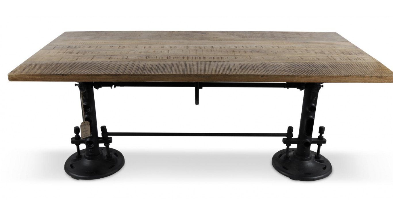 Table à Manger Bois Marron 180x90,5x78/111cm