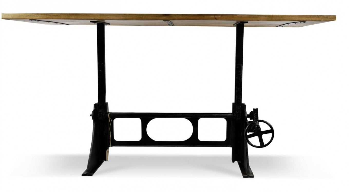 Table à Manger Bois Marron 200x101x77/105cm