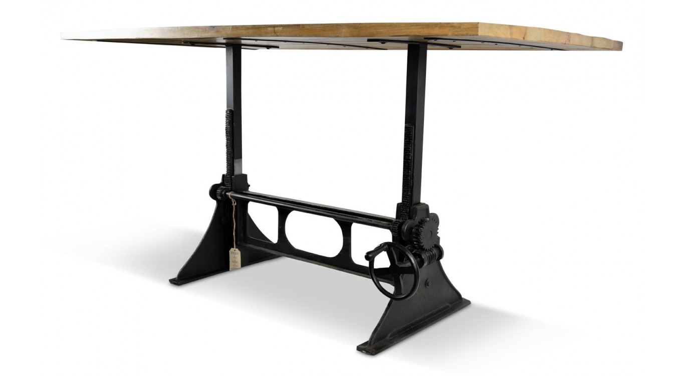 Table à Manger Bois Marron 200x101x77/105cm